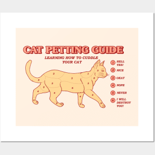 Cat Petting Guide Posters and Art